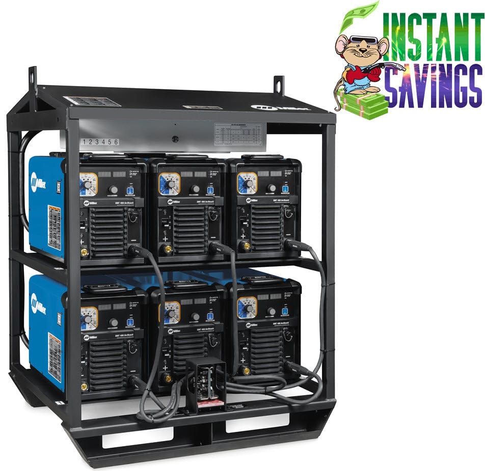 Miller Welders Miller XMT 400 ArcReach 6-Pack Rack Fused 460/575 907883
