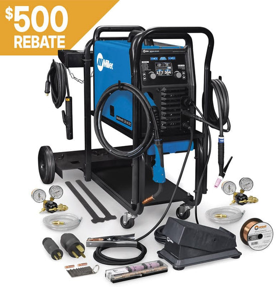 Miller Multimatic 220 AC/DC Welder w/Dual Cylinder Cart 951000070
