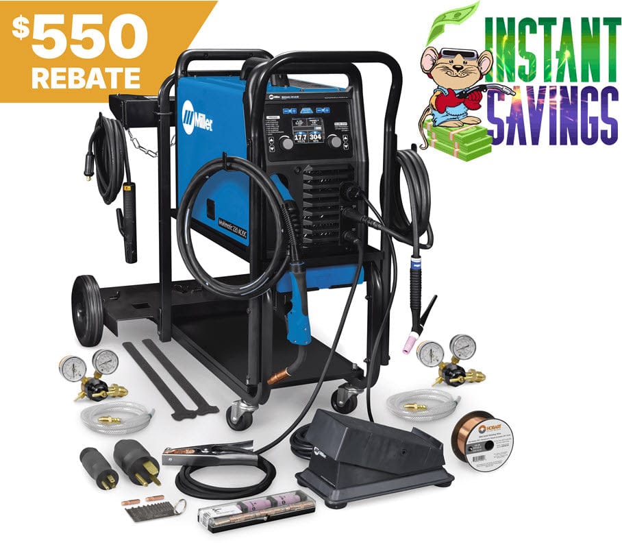 Miller Welders Miller Multimatic 220 AC/DC Welder w/Dual Cylinder Cart 951000070