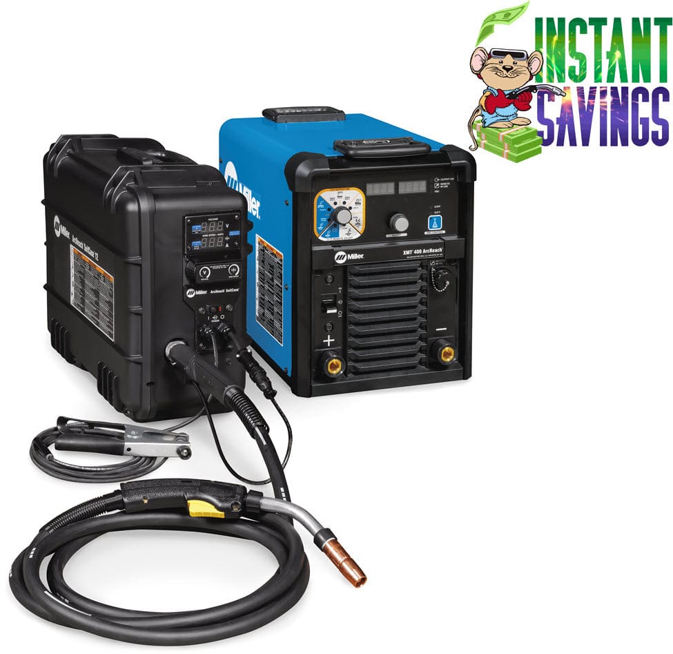 Miller Welders Miller XMT 400 ArcReach w/ArcReach Suitcase 12 Feeder 951000113