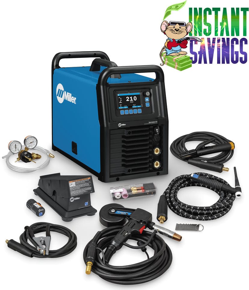 Miller Welders Miller Syncrowave 212 Air-Cooled TIG Package w/Spool Gun & Wireless Foot Control 951000253
