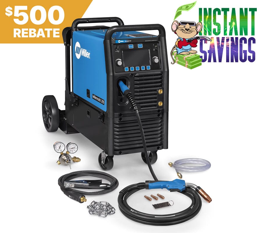 Millermatic 255 MIG Welder w/EZ-Latch Running Gear 951766