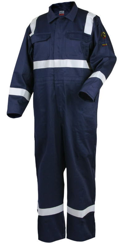 Black Stallion HI-VIS Deluxe FR Cotton Navy Coveralls CF2216-NV