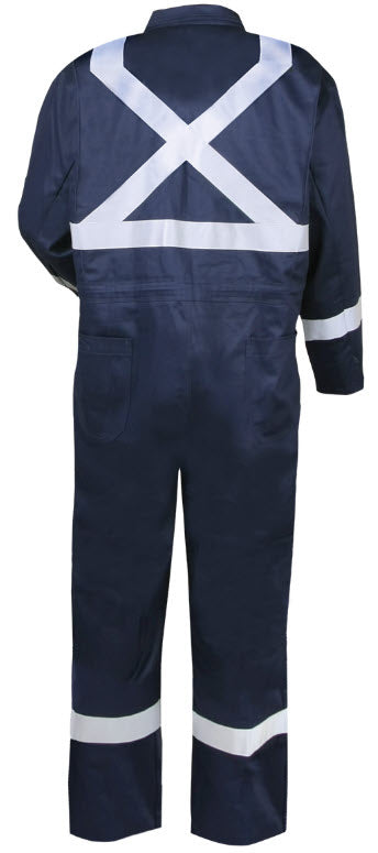 Black Stallion HI-VIS Deluxe FR Cotton Navy Coveralls CF2216-NV