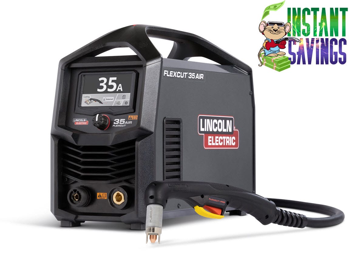 Lincoln Welders 12.5 ft Lincoln FlexCut 35 Air Plasma Cutter Handheld Ready-Pak K5822-H
