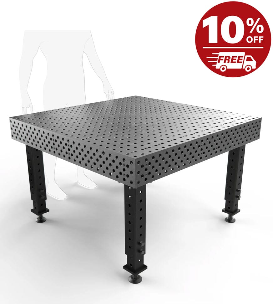 BUILDPRO Alpha 5/8 Adjustable Welding Table 4' x 4' TA5-4848Q-B1