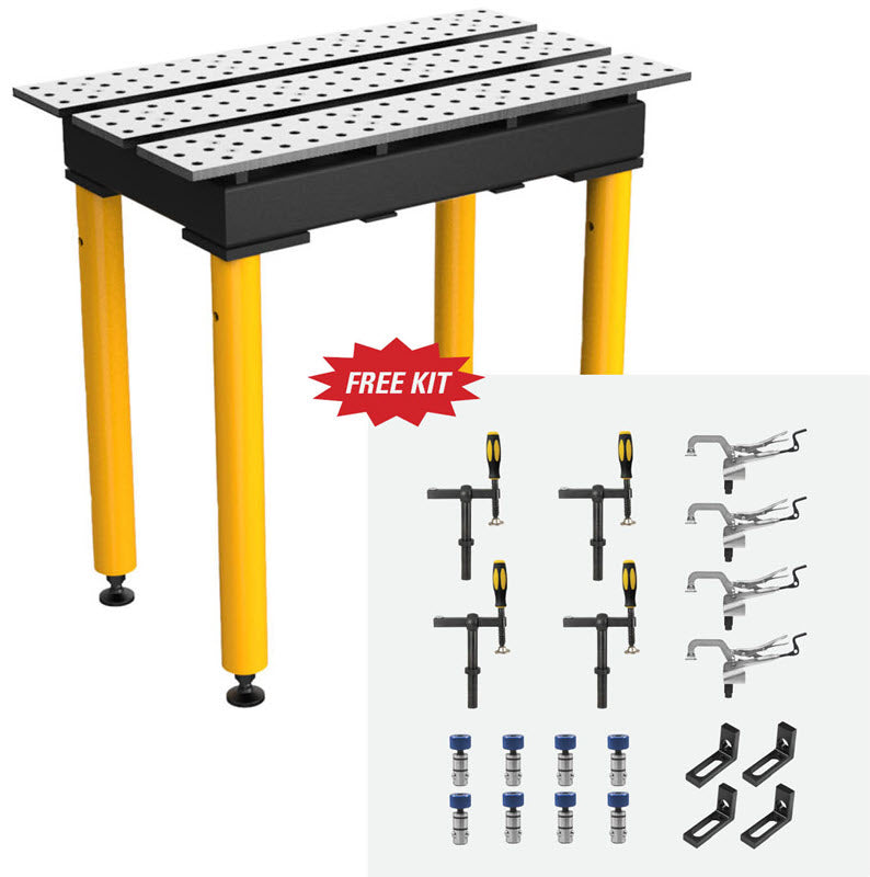 BUILDPRO MAX Slotted 2' x 3' Welding Table w/FREE Fixturing Kit