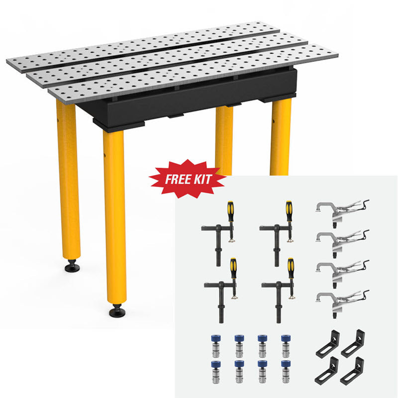 BUILDPRO MAX Slotted 2' x 4' Welding Table w/FREE Fixturing Kit