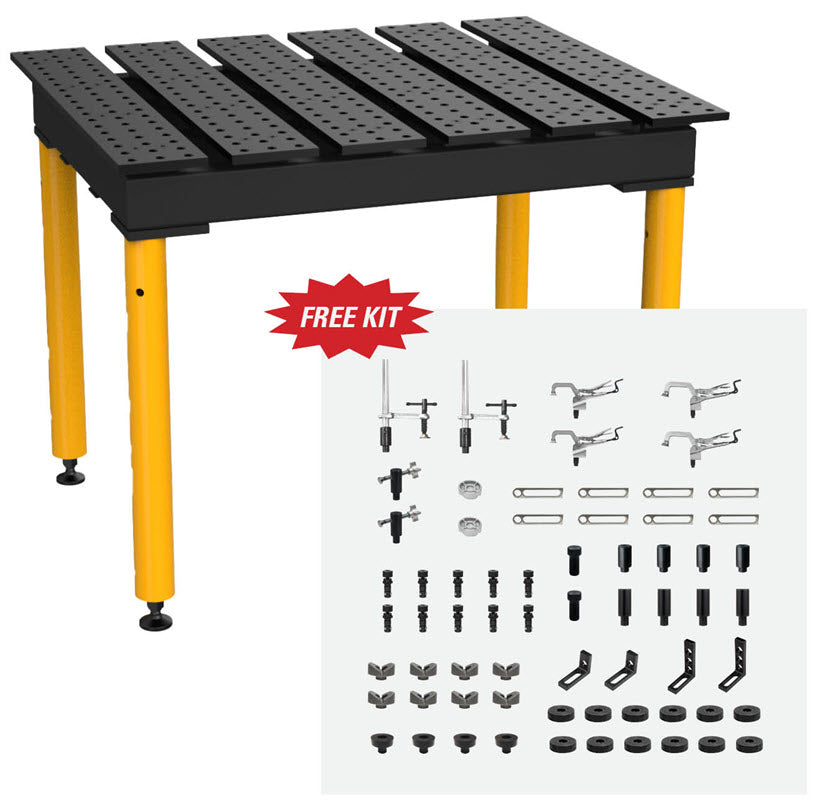 BUILDPRO MAX Slotted 4' x 3' Welding Table w/FREE Fixturing Kit