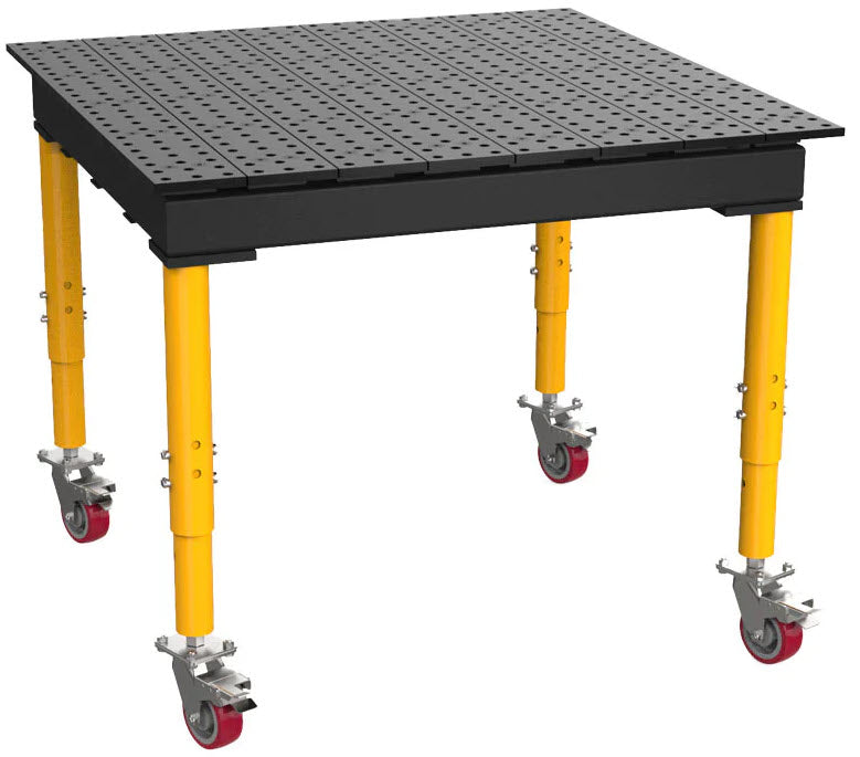 BUILDPRO MAX Welding Table 4' x 4' (Nitrided) w/Adjustable Legs & Casters TMQRC54848F