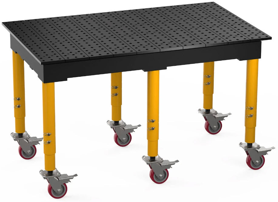 BUILDPRO MAX Welding Table 5' x 3' (Nitrided) w/Adjustable Legs & Casters TMQRC56036F