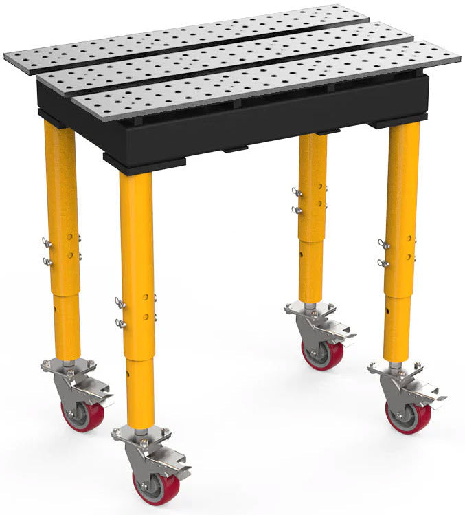 BUILDPRO MAX Slotted Welding Table 2' x 3' (Standard) w/Adjustable Legs & Casters TMRC52238