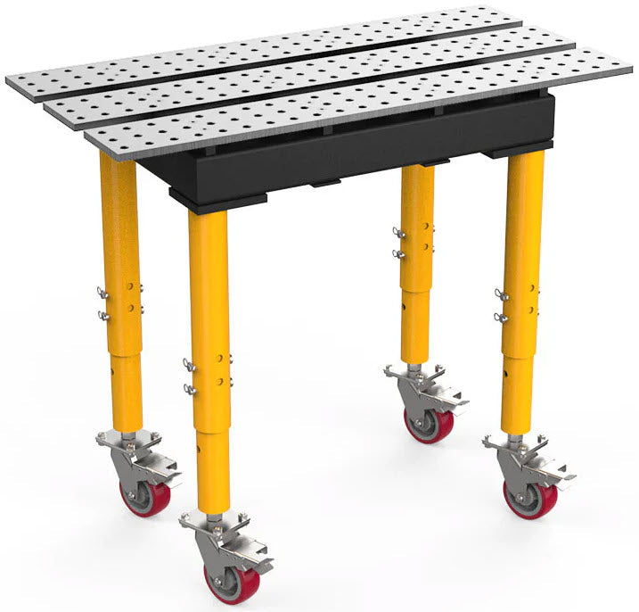 BUILDPRO MAX Slotted Welding Table 2' x 4' (Standard) w/Adjustable Legs & Casters TMRC52246