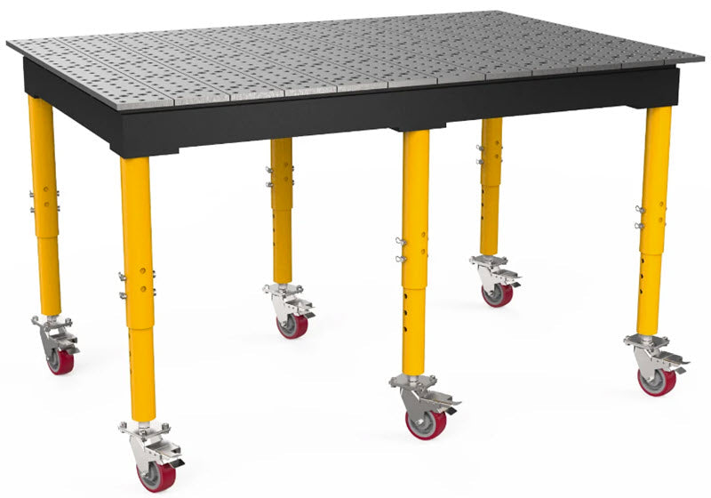 BUILDPRO MAX Welding Table 6' x 4' (Standard) w/Adjustable Legs & Casters TMRC57248F