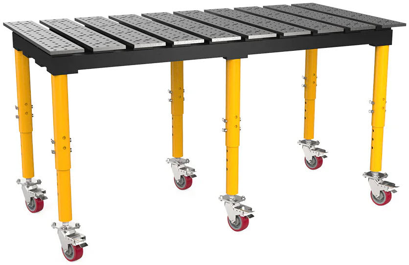 BUILDPRO MAX Slotted Welding Table 6.5' x 3' (Standard) w/Adjustable Legs & Casters TMRC57838