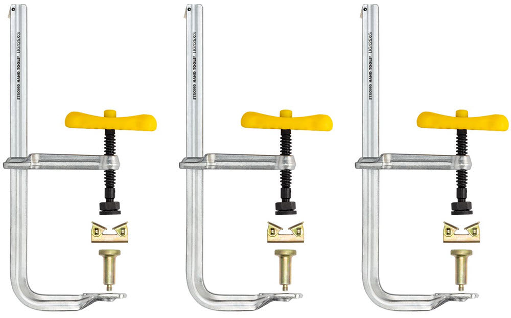 Strong Hand 3-Piece 4-in-1 F-Clamp Kits - 12.5" Capacity UG125XG-C3-3PK