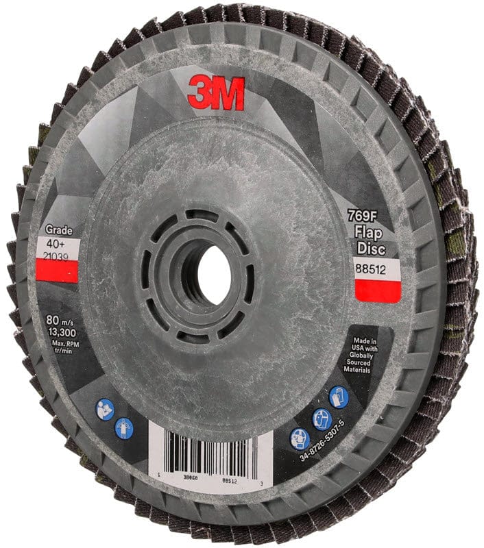 3M Abrasives 3M 769F Flap Disc 4 1/2" X 5/8-11 Type 27 Grade 40+ 88512