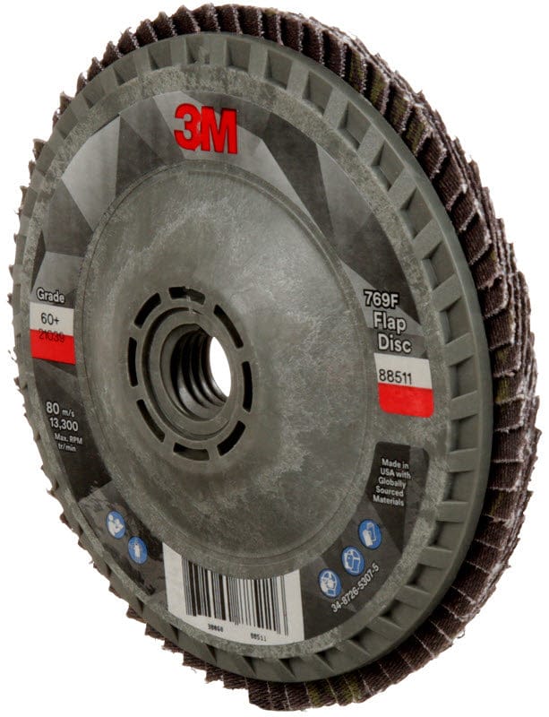 3M Abrasives 3M 769F Flap Disc 4 1/2" X 5/8-11 Type 27 Grade 60+ 88511