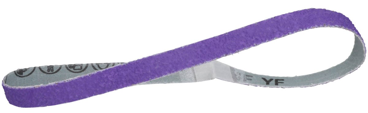 3M Abrasives 36+ Grit 3M Cubitron™ 3 Cloth Belt 1184F 1/2" x 13" - YF Weight Fabri-Lok Single-Flex