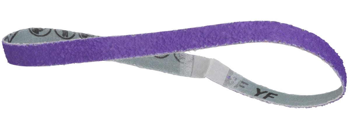 3M Abrasives 36+ Grit 3M Cubitron™ 3 Cloth Belt 1184F 1/2" x 13" - YF Weight Fabri-Lok Single-Flex