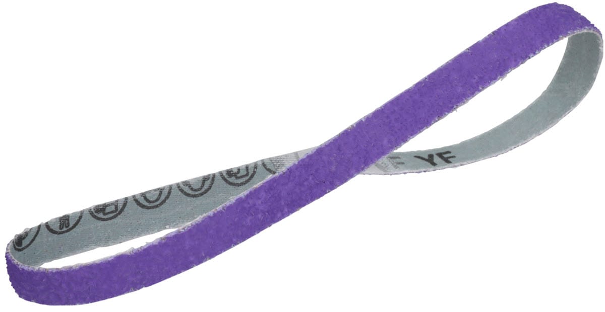 3M Abrasives 36+ Grit 3M Cubitron™ 3 Cloth Belt 1184F 1/2" x 13" - YF Weight Fabri-Lok Single-Flex