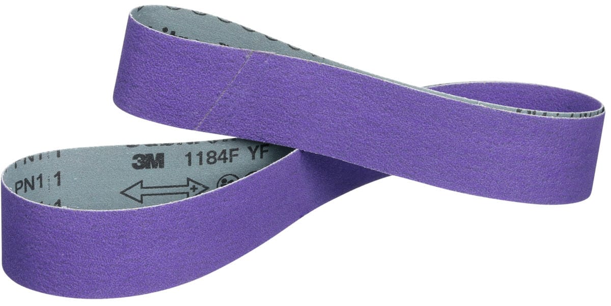 3M Abrasives 80+ Grit 3M Cubitron™ 3 Cloth Belt 1184F 2" x 60" - YF Weight Film-Lok Single-Flex