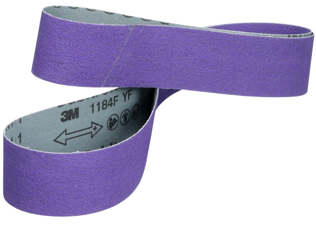3M Abrasives 80+ Grit 3M Cubitron™ 3 Cloth Belt 1184F 2" x 72" - YF Weight Film-Lok Single-Flex