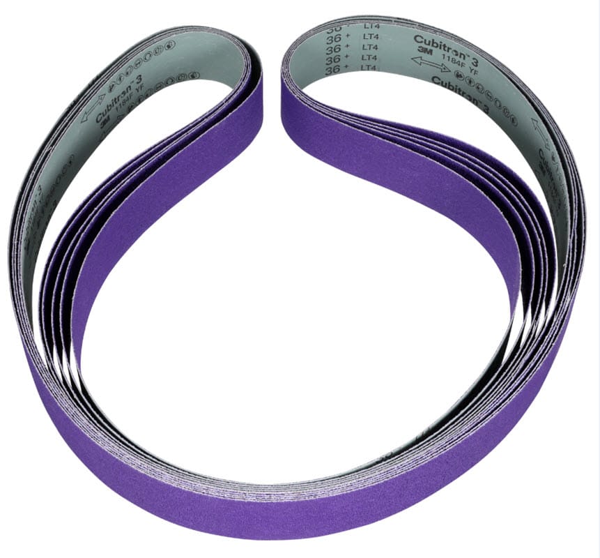 3M Abrasives 3M Cubitron™ 3 Cloth Belt 1184F 3" x 132" - YF Weight Film-Lok Single-Flex