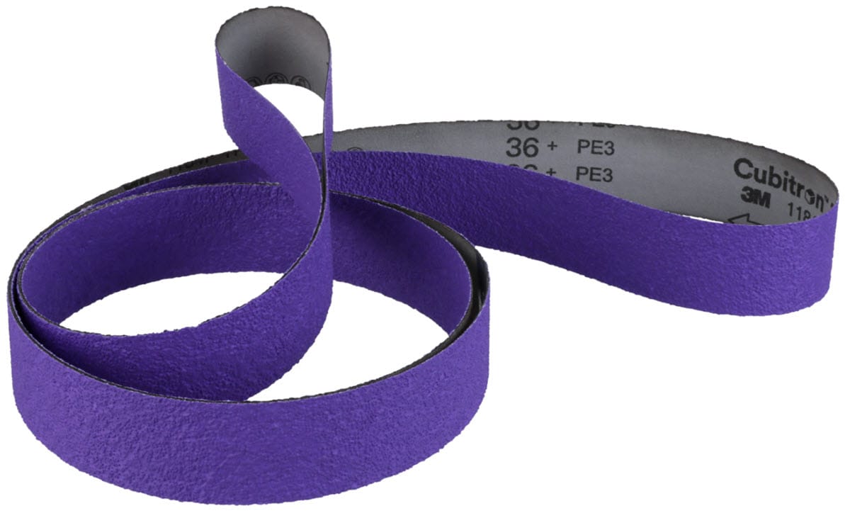 3M Abrasives 36+ Grit 3M Cubitron™ 3 Cloth Belt 1184F 3" x 132" - YF Weight Film-Lok Single-Flex