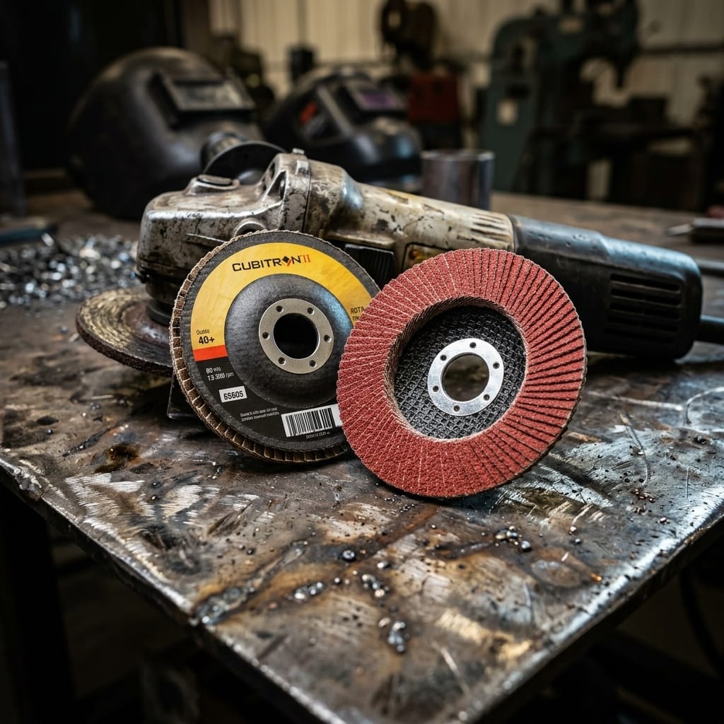 Abrasive Flap Disc — Industrial Workshop Context | Generated by Modelize