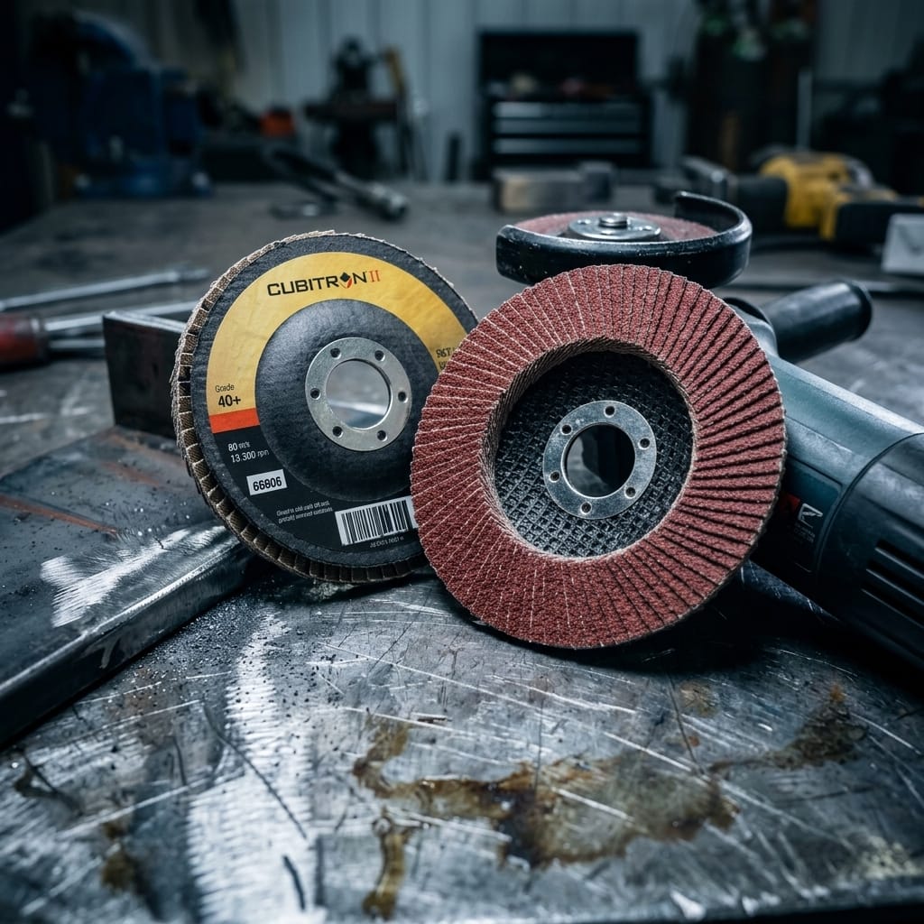 Abrasive Flap Disc — Industrial Workshop Context | Generated by Modelize