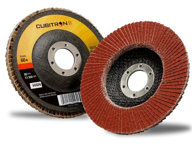 3M Abrasives 3M Cubitron II Flap Disc 967A 4 1/2" Type 27 Grade 60+ 55606