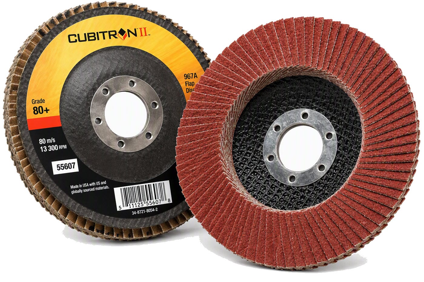 3M Cubitron II Flap Disc 967A 4 1/2" Type 27 Grade 80+ 55607