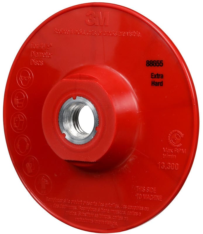 3M Abrasives 3M Disc Back-Up Pad - 4 1/2" Ribbed, Extra Hard 88655