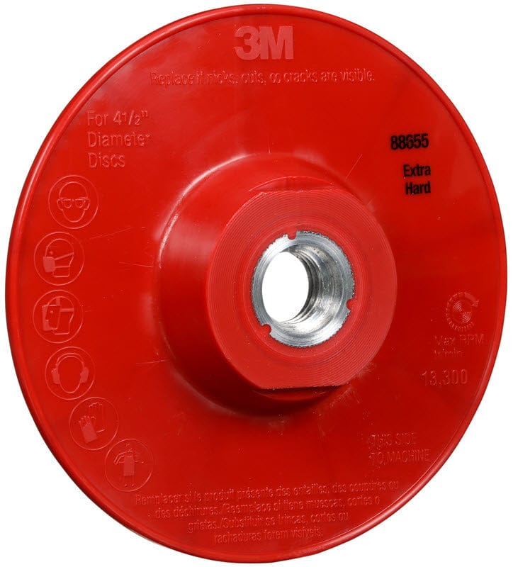 3M Abrasives 3M Disc Back-Up Pad - 4 1/2" Ribbed, Extra Hard 88655