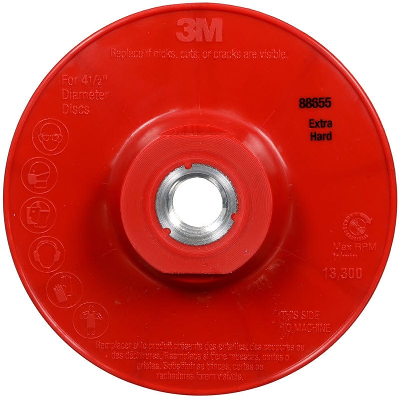 3M Abrasives 3M Disc Back-Up Pad - 4 1/2" Ribbed, Extra Hard 88655