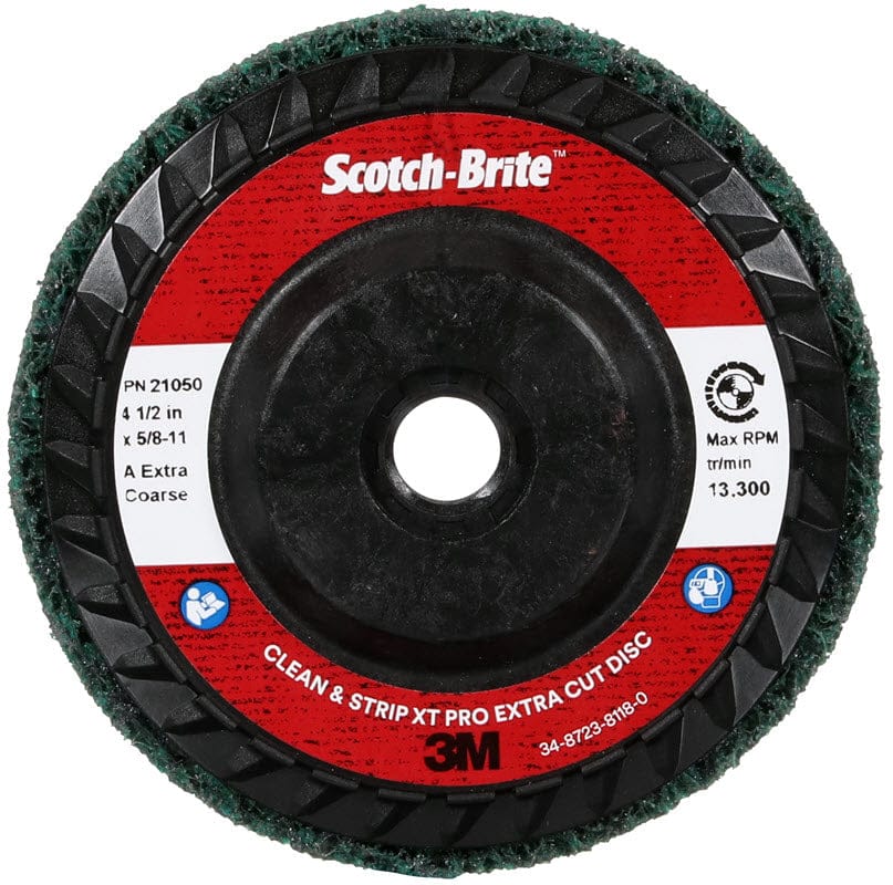 3M Abrasives 3M Scotch-Brite Clean & Strip XT Pro Extra Cut Disc 4 1/2" X 5/8-11" Type 27 21050