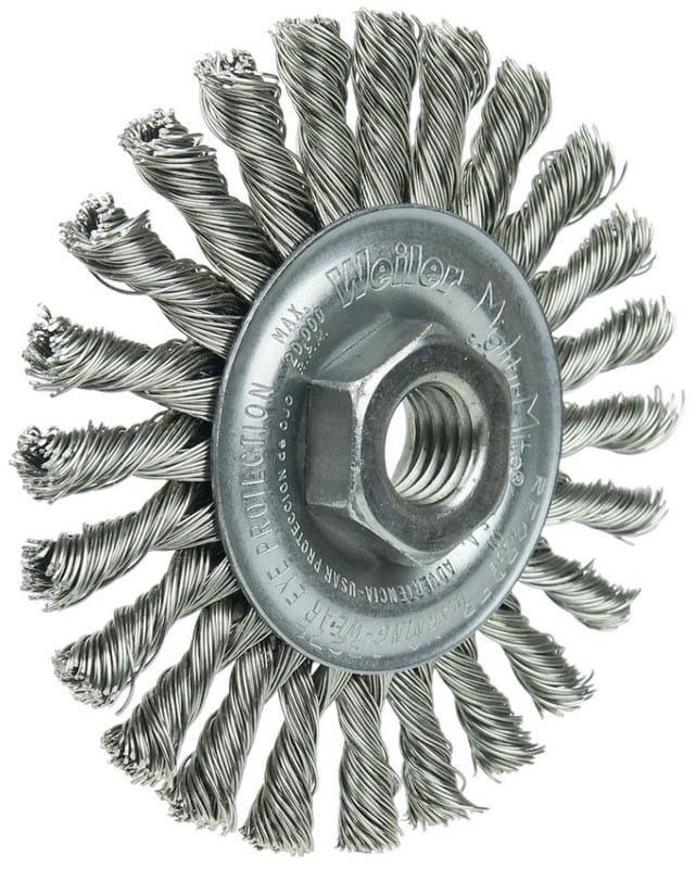 Weiler Abrasives Weiler Cable Twist Knot Wire Wheel - 4" Stainless Steel 13276