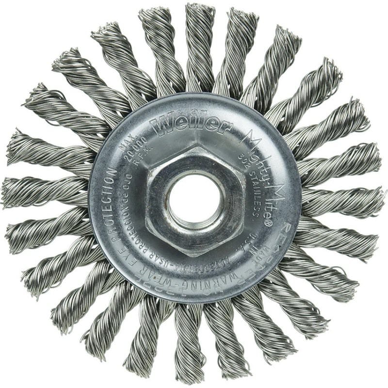 Weiler Abrasives Weiler Cable Twist Knot Wire Wheel - 4" Stainless Steel 13276