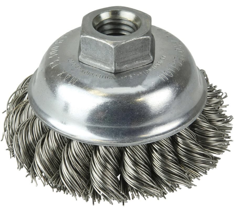 Weiler Cup Brush - 3-1/2" Stainless Steel Knot 13163
