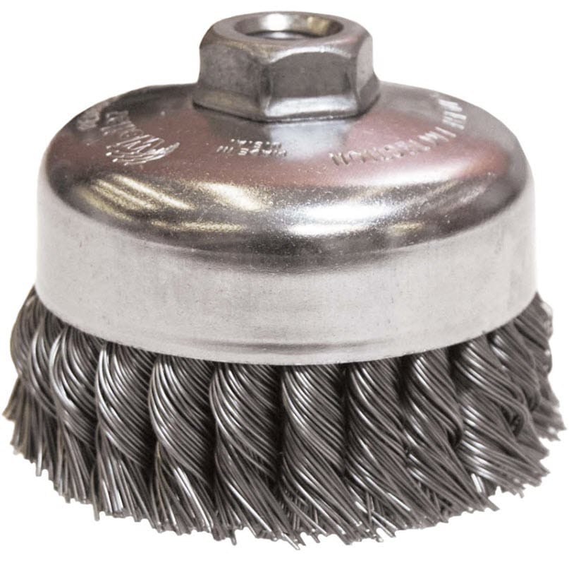 Weiler Cup Brush - 4" Steel Knot 12306