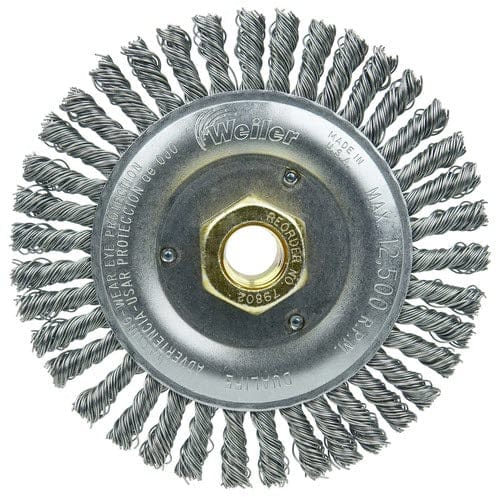 Weiler Dually Stringer Bead Wheel - 5" Steel 79802
