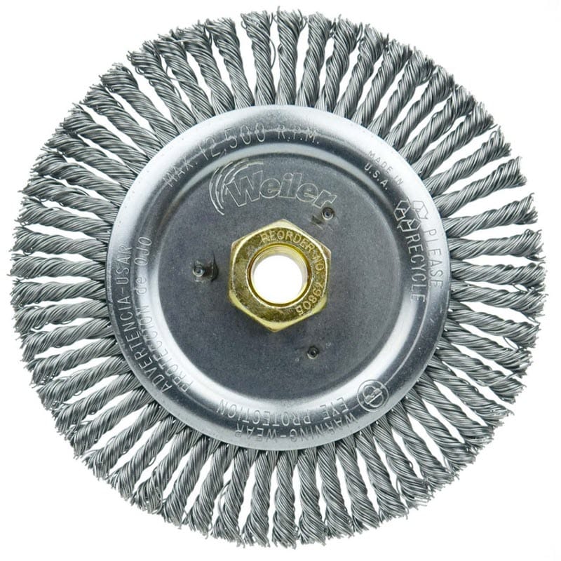 Weiler Abrasives Weiler Dually Stringer Bead Wheel - 6" Steel 79805