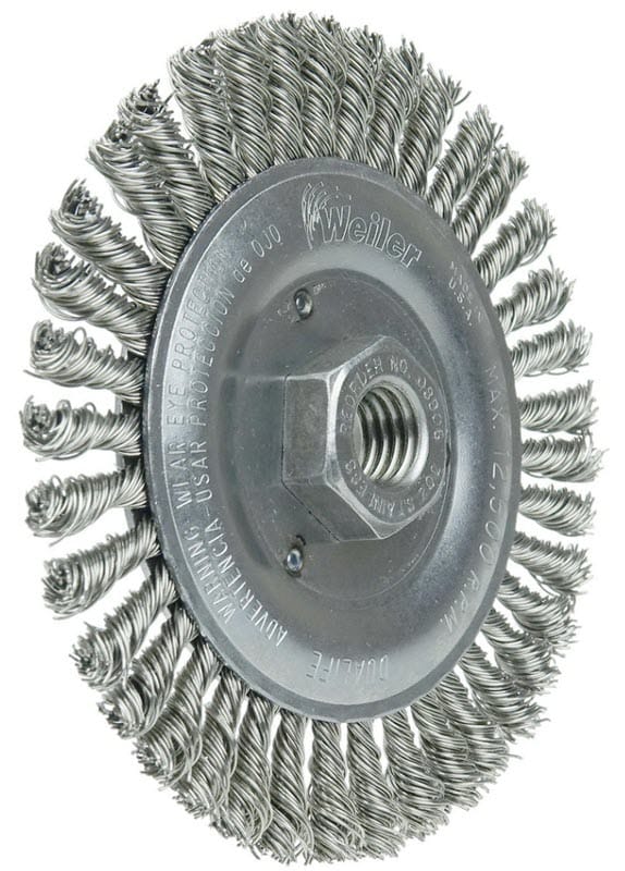 Weiler Abrasives Weiler Roughneck Jr. Root Pass Cleaning Brush-5" Stainless Steel 08806