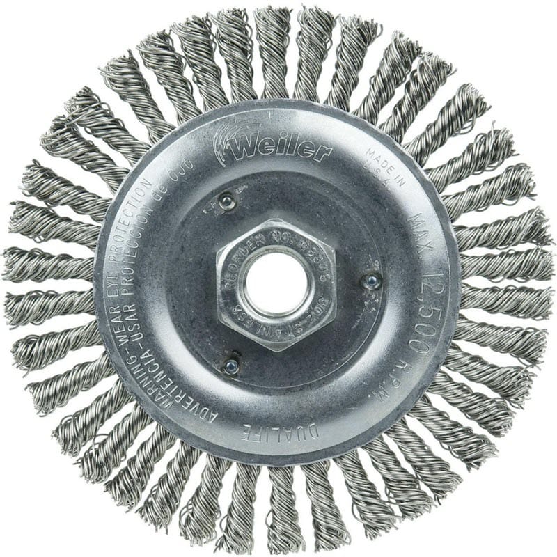 Weiler Abrasives Weiler Roughneck Jr. Root Pass Cleaning Brush-5" Stainless Steel 08806