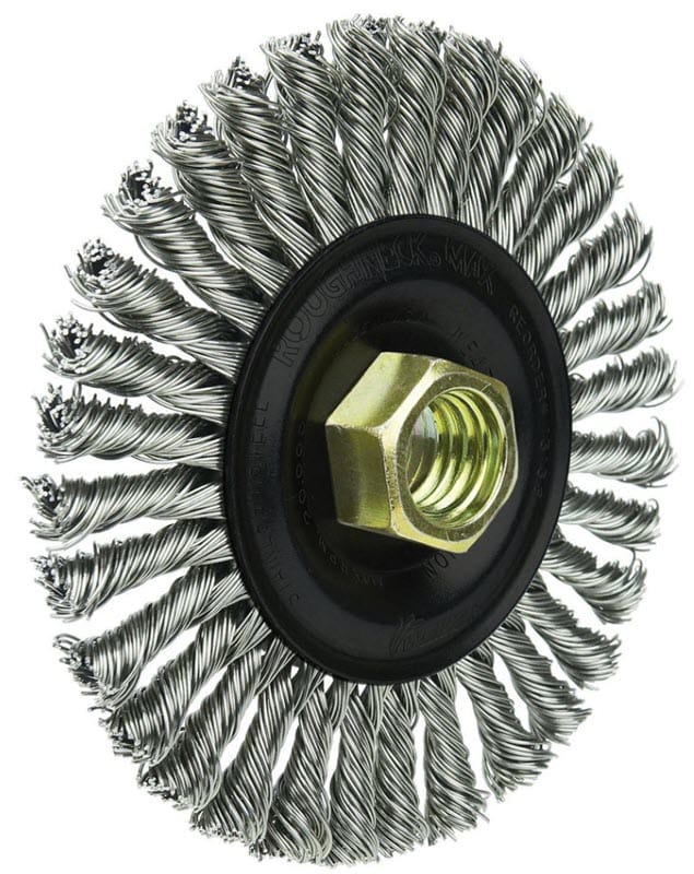 Weiler Abrasives Weiler Roughneck Max Stringer Bead Wheel - 4" Stainless Steel 13138