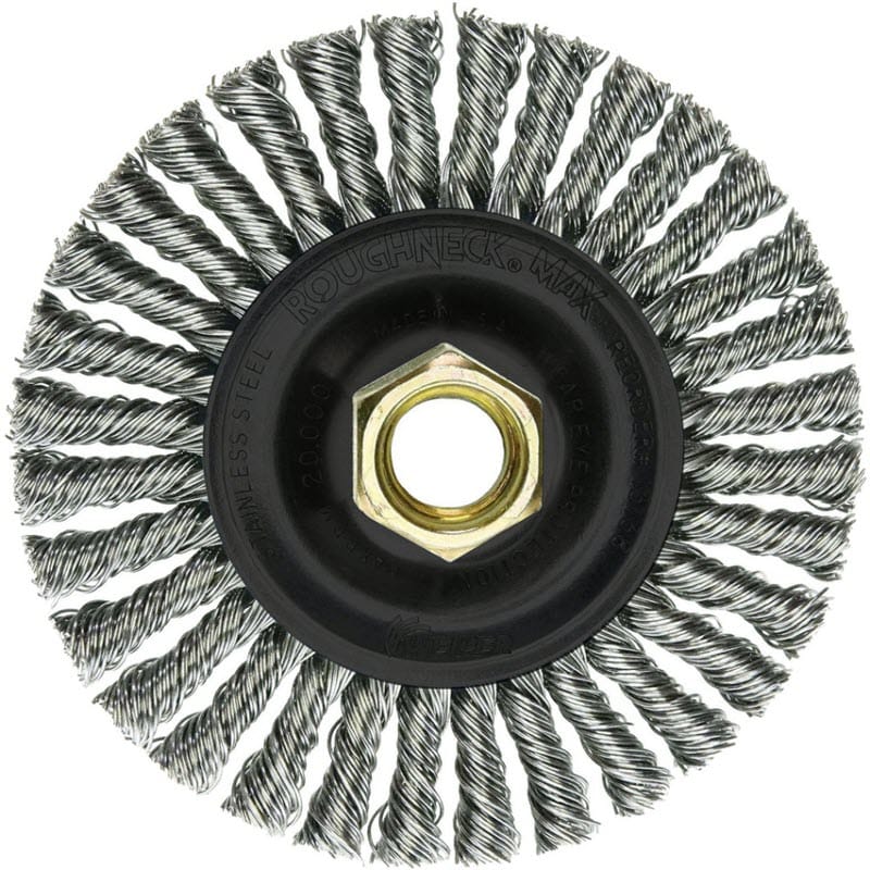 Weiler Abrasives Weiler Roughneck Max Stringer Bead Wheel - 4" Stainless Steel 13138