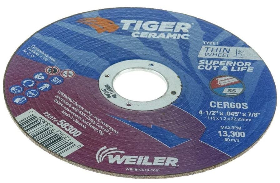 Weiler Abrasives Weiler Tiger Ceramic Cutting Wheel - 4 1/2" X .045" Type 1 58300