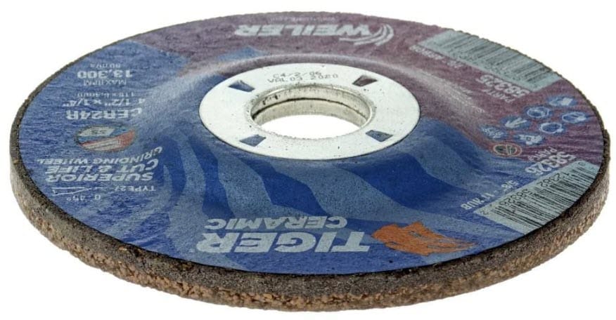 Weiler Abrasives Weiler Tiger Ceramic Grinding Wheel - 4 1/2" X 1/4" Type 27 58325