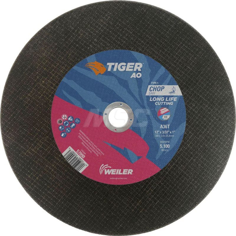 Weiler Tiger Chop Saw Cutting Wheel - 12" X 3/32" Type 1 57090